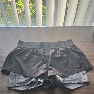 Lululemon Athletica Black and Gray Athletic Shorts